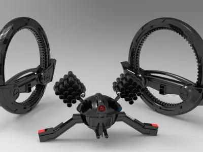 Hailfire class droid tank 3D print model