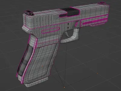 Glock Gun 3D model buy
