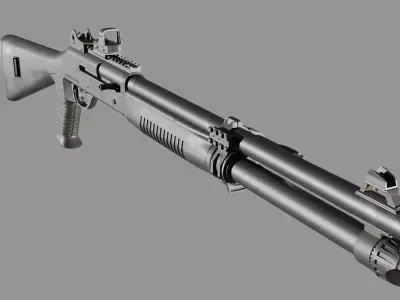 Benelli M4 Low-poly 3D model