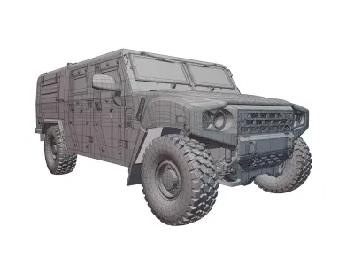 K-151 Korean Military Jeep 3D Model 3D model