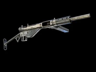 Sten Mk II Low-poly 3D model