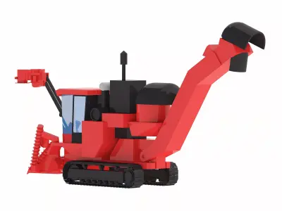 Harvester Sugar Cane A8800 Low-poly 3D model