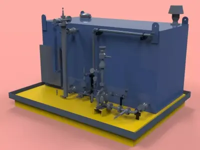 Skid tank  Free 3D model