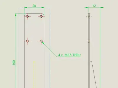 Universal Photo Sensor Bracket - L100 Type M2-5 3D model 3D model