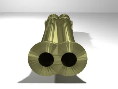 Cannon - Malay Double Barrel aka Belalai Gajah 3D model