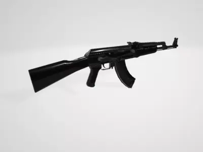 AK47-Machine Gun 3D model