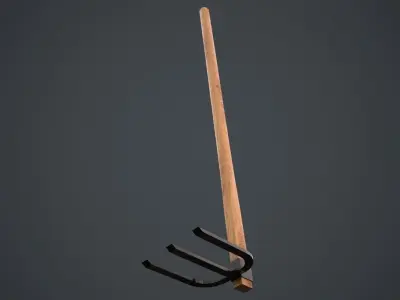 Hoe 1A Low-poly 3D model