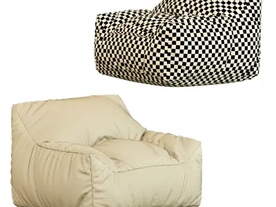 Big Joe Lux Large Bean Bag Chair and Lounger 3D model
