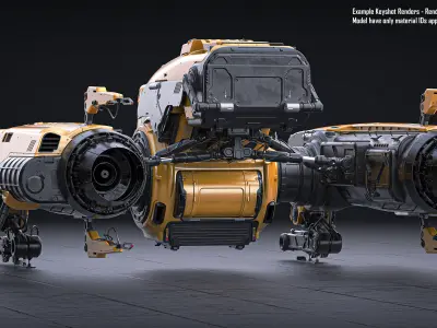 Sci Fi Engineering Jet 3D model