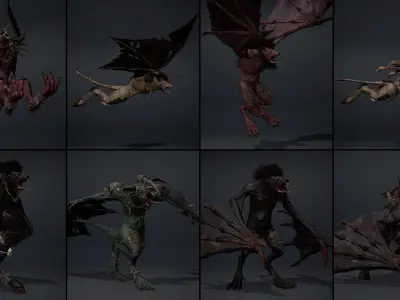 Winged Beasts Bundle Part 2 3D Model Pack