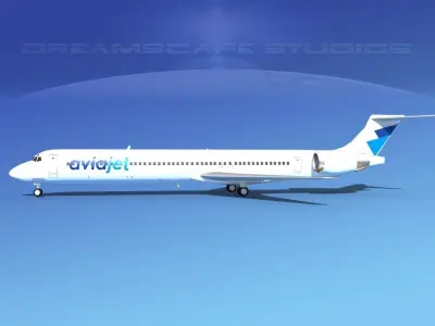 McDonnell Douglas MD83 Aviajet 3D model