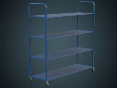 Shelf 1B Low-poly 3D model