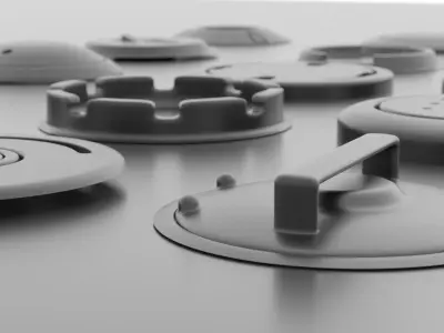 Hard Surface sci-fi kitbash Low High Poly Low-poly 3D model