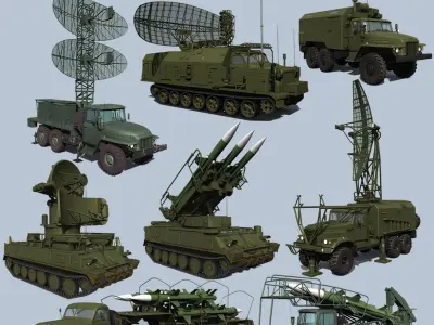 SA-6 Battalion 3D model