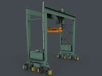 PBR Rubber Tyred Gantry Crane RTG V1 - Multi color Pack
