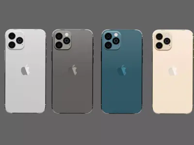 Iphone 12 PRO Modeling Rendering 5COLOR  3D model