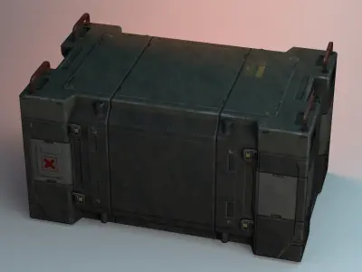 Ammo Military Container Low-poly 3D model