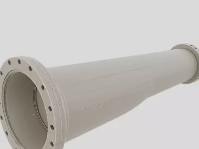 Industrial Factory Steam Pipe Section for 3D print 3D model