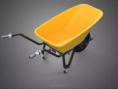 ELECTRIC WHEEL HUB MOTOR ENGINE CASTER SWIVEL WHEELBARROW BARROW 3D model
