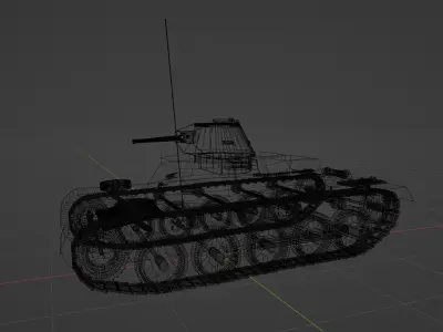 World War 2 German Panzer Kampfwagen 1 3D model