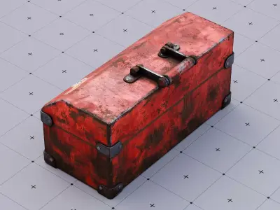 Rusty Toolbox Free low-poly 3D model