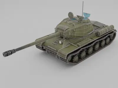 IS-2 Revenge Heavy tank Low-poly 3D model