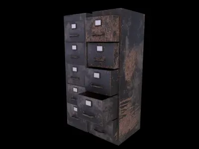 Cabinet V1 - 006 Low-poly 3D model