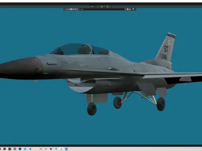 F-16D fighter Free 3D model