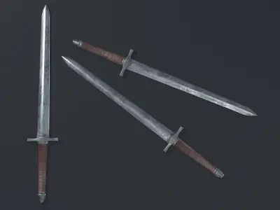 Sword - PBR game ready 3d weapon Low-poly 3D game ready model Low-poly 3D model