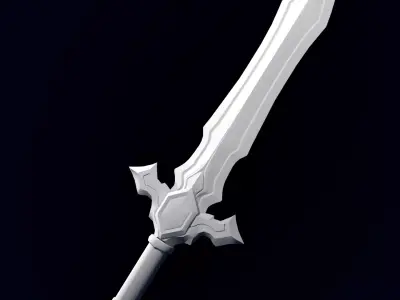 Fantasy Sword - Game 3D Model Low-poly 3D model