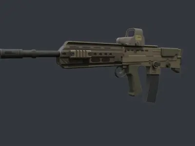 L85-A3 Pack accessories Low-poly 3D model