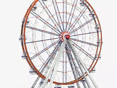 Ferris Wheel Low-poly 3D model purchase