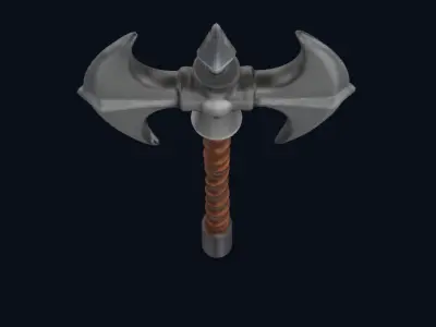 Viking Battle Axe Low-poly 3D model