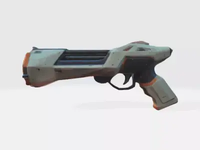 Lowpoly scifi gun Low-poly 3D model