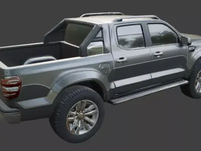 Vintage Rusty Pickup Truck 3D Model 3D model