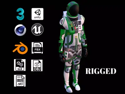 Astronaut Spacesuit United Arab Emirates 3D model