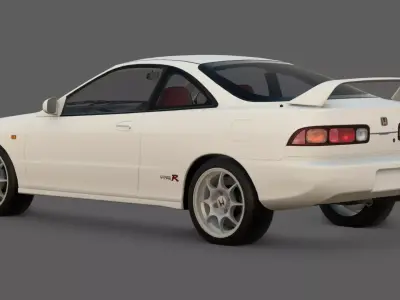 1995 Honda Integra Type R 3D Model The FWD Perfection Low-poly 3D model