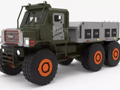 Realistic Truck 3D Model for Animation Games and 3D Printing 3D model