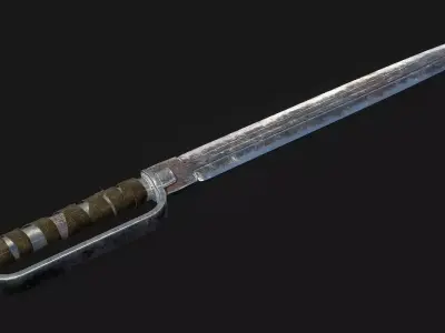 Knife v2 PBR Low-poly 3D model
