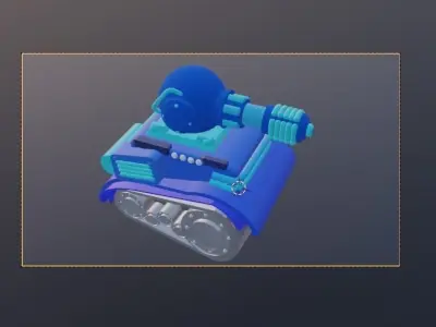RC Mini Tank Free low-poly 3D model