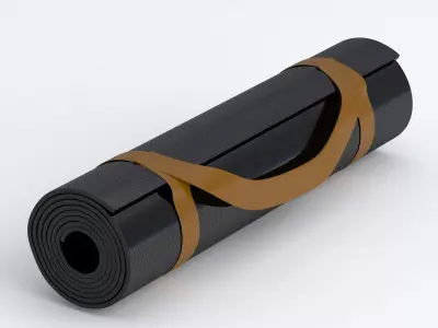 Yoga Mat Black 3D model