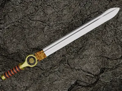 Magic sword  Low-poly 3D model