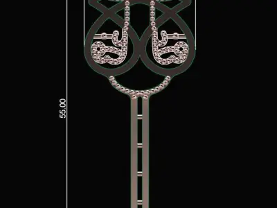 Unique Key Necklace 3D print model