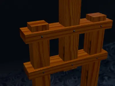 Wood Armor Stand 3D model