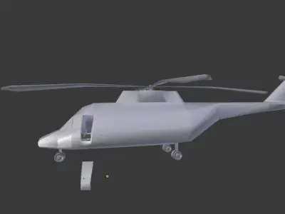 cargo helicopter 3D model
