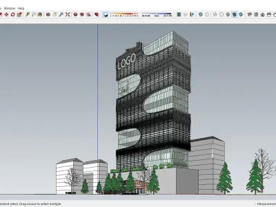 Sketchup Office building J4 3D model