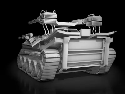 Tank 2025 Low-poly 3D model