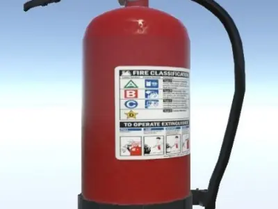 Fire Extinguisher Low-poly 3D model 9