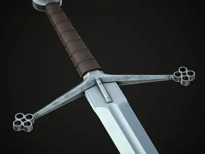 Claymore Sword Low-poly 3D model