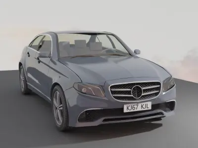 Passenger car sedan Free low-poly 3D model